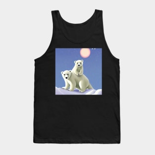 Cute polar bear family Tank Top